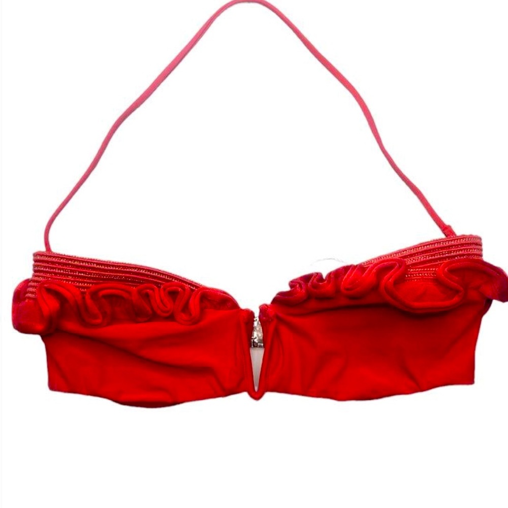 LA PERLA red ruffled bikini top